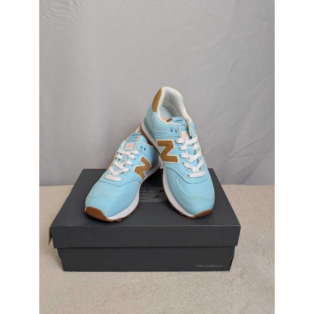 New Balance 574 Wl574ba2 Women's Blue Suede Sneakers Size 6.5 Nib